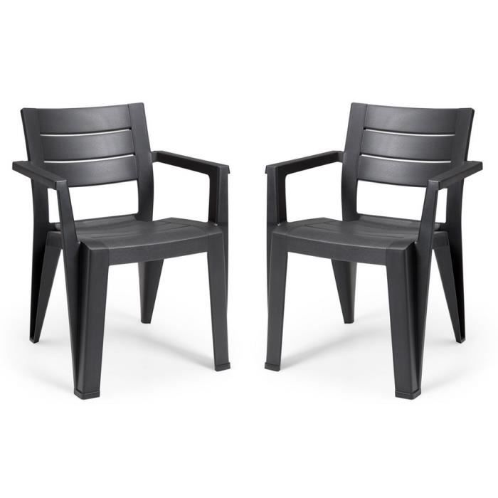 Lot de 2 fauteuils graphite Lot de 2 fauteuils graphite