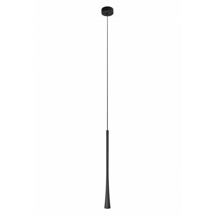Suspension Moderne LED en Aluminium Noir avec Tube Long: pour Comptoir Cuisine et Magasin. Driver LED KGP