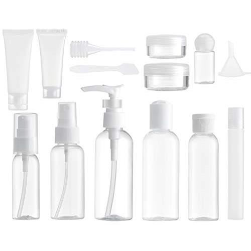 12 Petites Bouteilles De Voyage En Plastique Vide 20 Ml - Pour échantillons Cosmétiques, Crèmes, Huiles, Flip-top