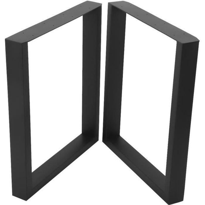 Noir Chassis Acier Inoxydable Pied Carre Structure De Table 75 Cm