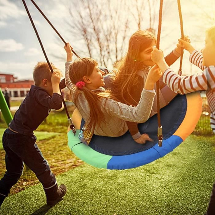 Jeu De Plein Air Rond Multicolore Enfants Arbre Suspendus Swing Set  Soucoupe -CHE - Cdiscount