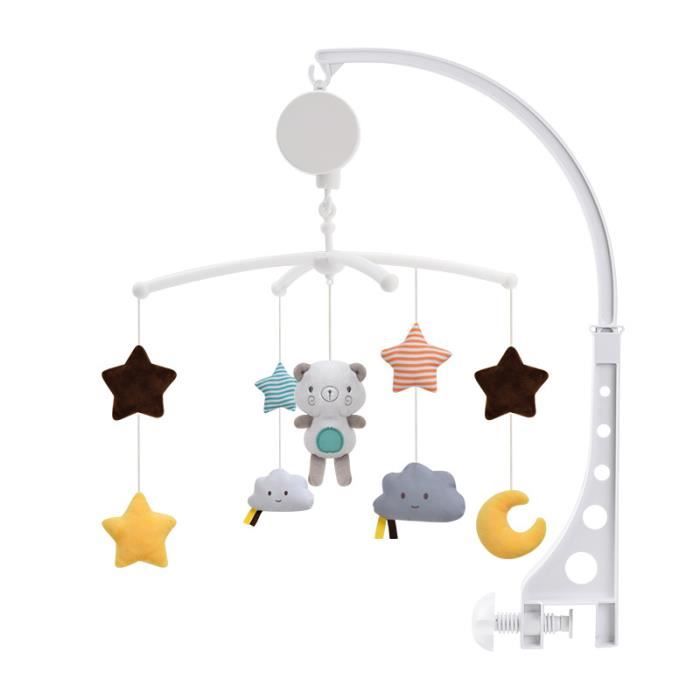 Mobile bébé en bois mobile lit bébé cloche carillon éolien bébé avec nuages  ​​étoiles crochet détachable lapin bébé mobile jouet - Cdiscount  Puériculture & Eveil bébé
