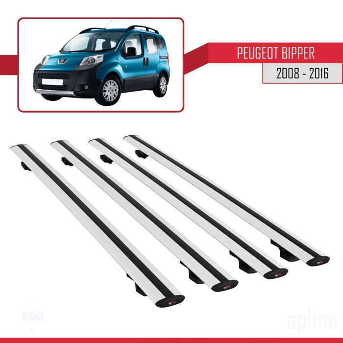 Jeu De 2 Barres De Toit Pro Pour Peugeot Bipper (à Partir De 2008) - Charge Max 75 Kg, Acier Haute Résistance