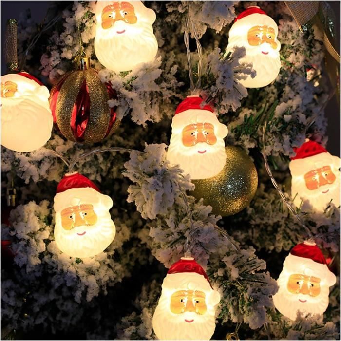 Guirlande Lumineuse De Noël À Led Père Noël Décoration Festive Pour