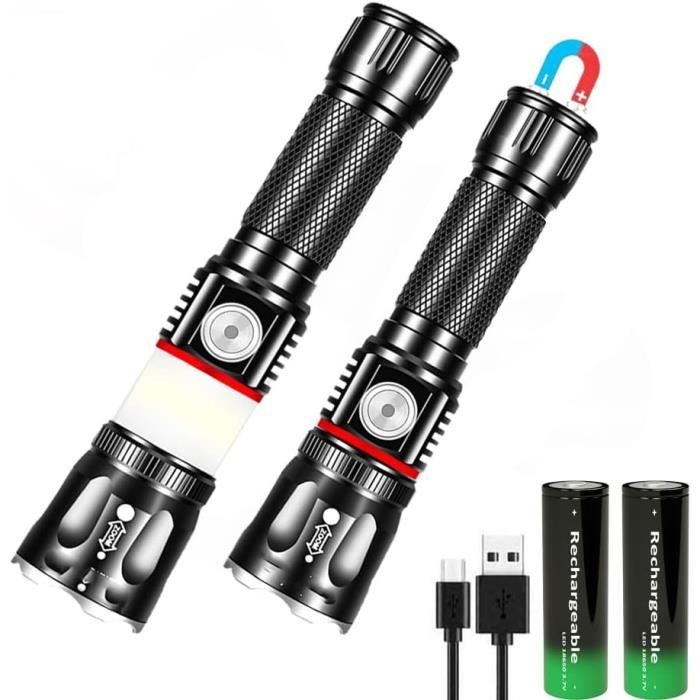 BUYSIGHT Lampe De Poche Rechargeable Avec Filtre Rouge 2000 Lumens