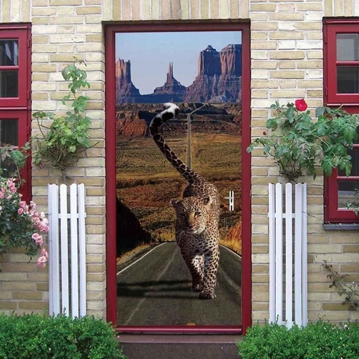 Affiche De Porte 3D Autocollant Papier Peint Décalcomanies Peinture