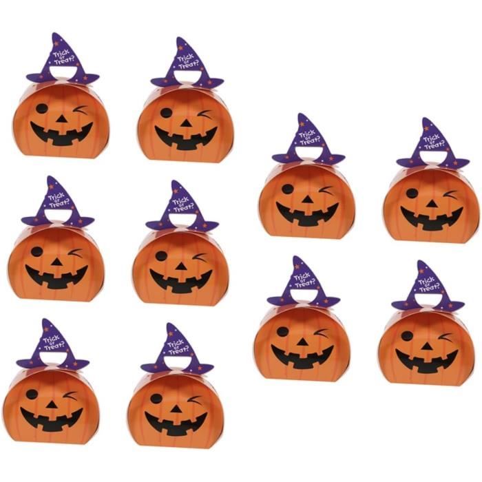 20 Pièces Halloween Boîte De Papier Papier Sac Halloween Artisanat