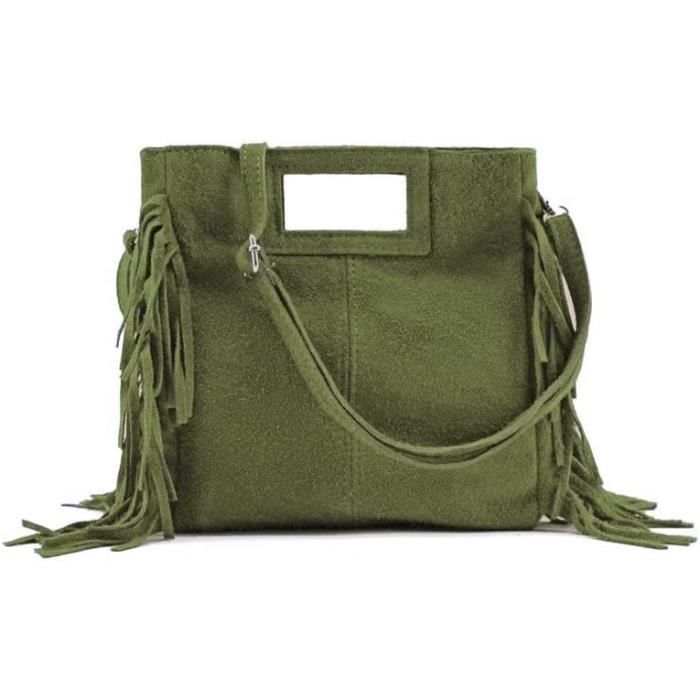 Sac en daim vert hotsell