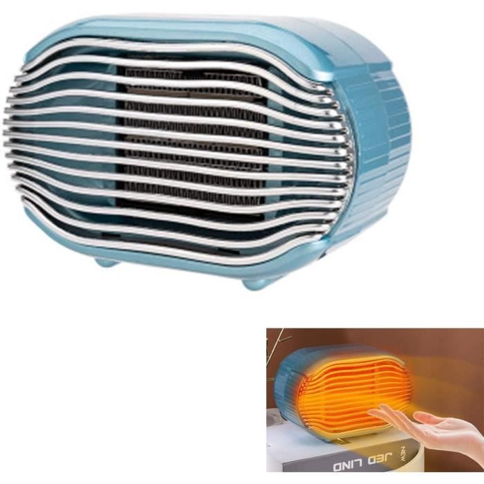 Radiateur Soufflant Céramique 1200W RCIDOS - Compact, Silencieux Et économique - Pour Pièces Jusqu'à 20m² - Protection Surchauffe