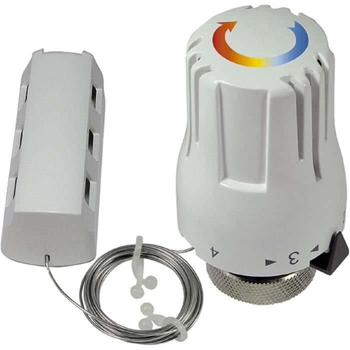 Tête Thermostatique Avec Capteur À Distance Intégré | Thermostat Rempli ...