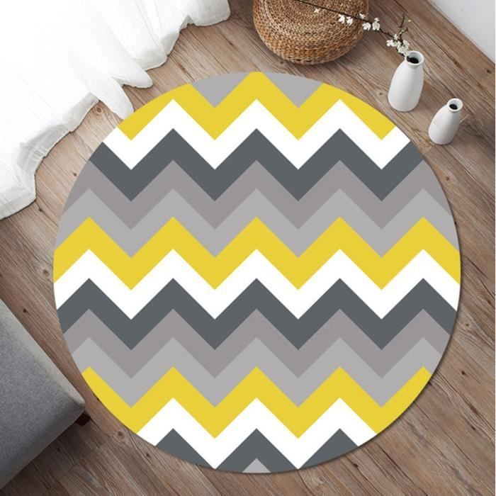 Tapis Rond Nordic 3d Dessin Anime Salon Chambre 100x100cm 12