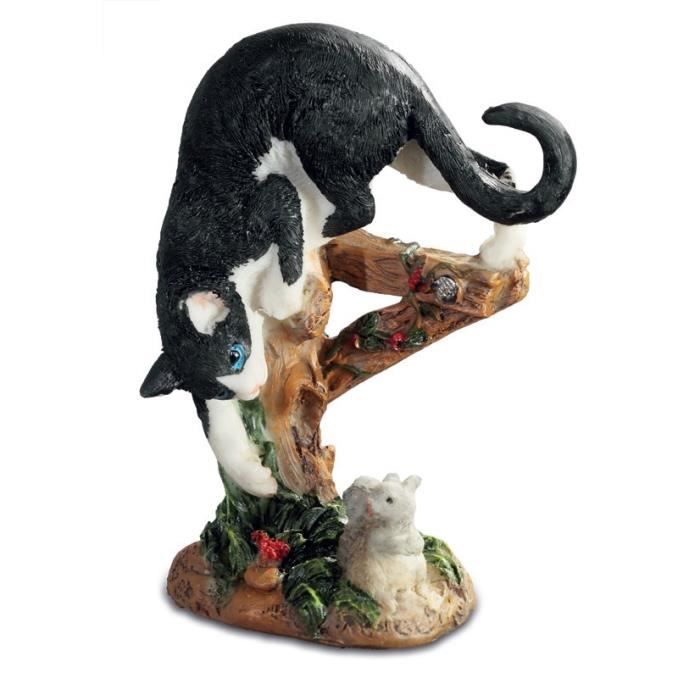 Figurine Statuette Chat Noir Et Blanc Joueur Achat Vente Statue Statuette Cdiscount