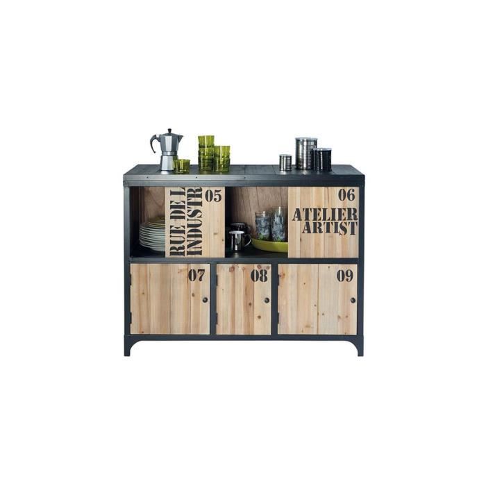 Bar Vintage Vieilli Acier Industriel Et Bois A Achat Vente