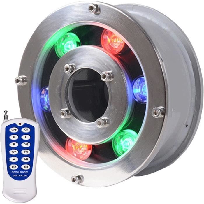 Lot De 2 Spots LED RGB Sous-marin Avec Télécommande - Éclairage Pour Piscine / Bassin