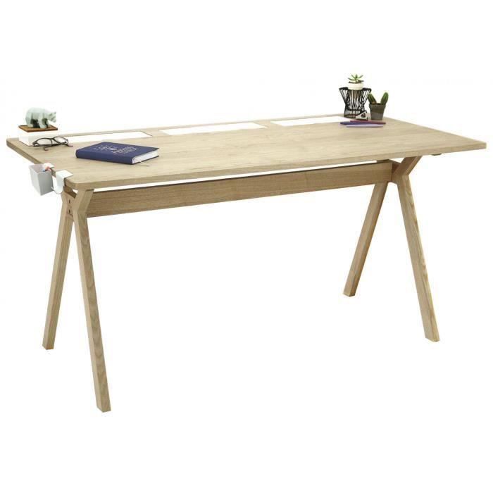 Offre Bureau Scandinave Bois 150 Cm Accessoires Offerts Mobox Achat Vente Bureau Bureau Scandinave En Bois Mass Cdiscount