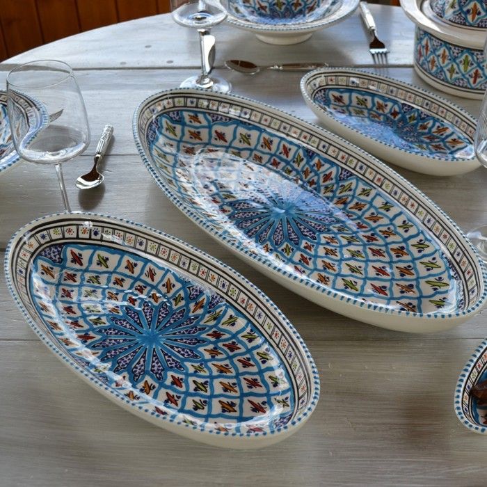 Plat Ovale En Cuivre Royal - Longueur 30 Cm, Décoré à La Main, Lave-vaisselle Et Micro-ondes, Sans Plomb