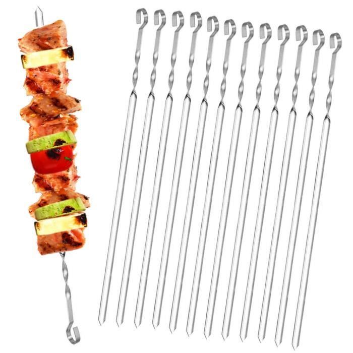Lot De 20 Cure-Dents/Cocktail Picks En Acier Inoxydable 10,7 Cm - Réutilisables Pour Apéritif, Fête