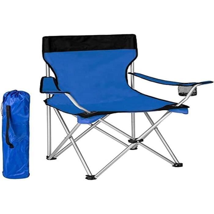 BAKAJI Pliant Camping Chaise Rembourrée Avec Sac Camping Mer Chaise