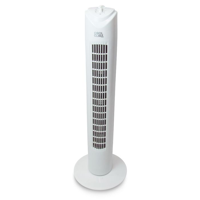 Cool Clima - Ventilateur colonne 45W oscillant 80 cm 3 vitesses timer 1h (blanc) - Cool Clima