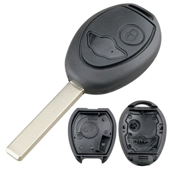 Coque de rechange pour clé de voiture 2 boutons, noire, adaptée à