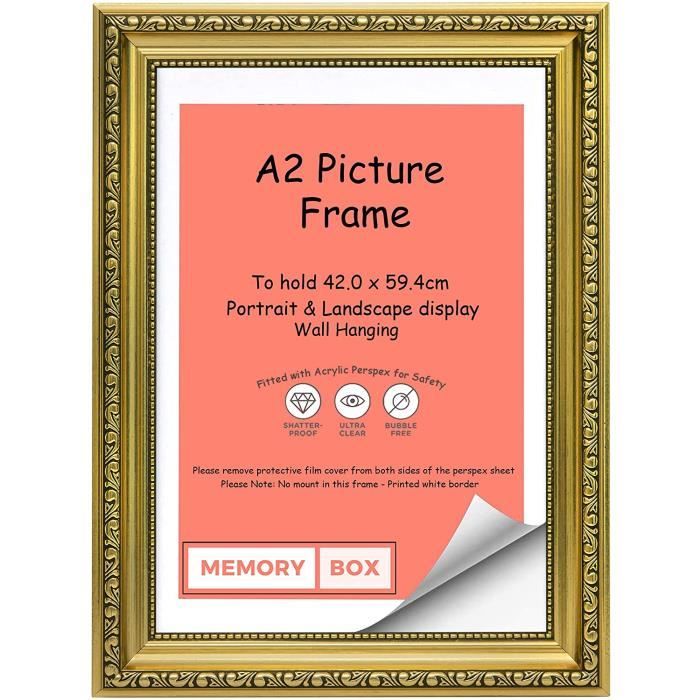Frame Company Cadre Photo en plexiglas incassable en styrène pour Une Grande clarté 