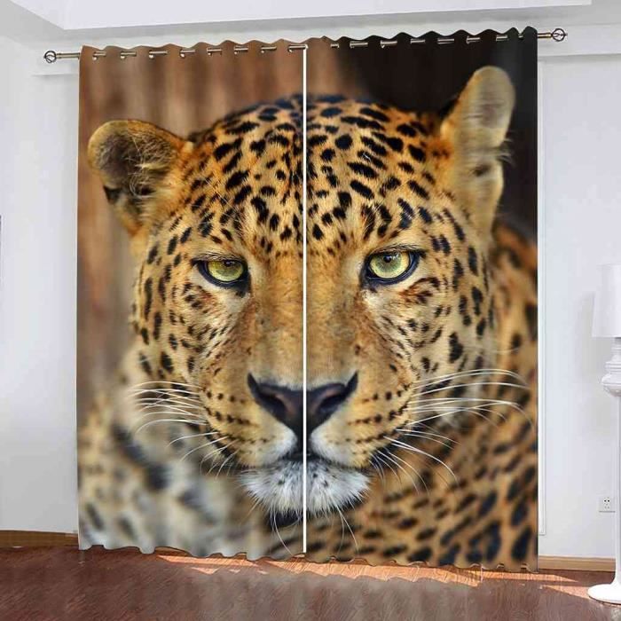 Rideau Occultant à Oeillets Imprimé Plumes Bleues 3D Rideau 60X120CM