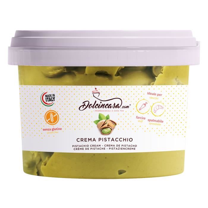 Creme de Pistache 15% Flavour Refined Sweet Melts Spreadable on Ice Cream Desserts Bread Biscuits for Filling Cakes Crepes Gluten-Fr
