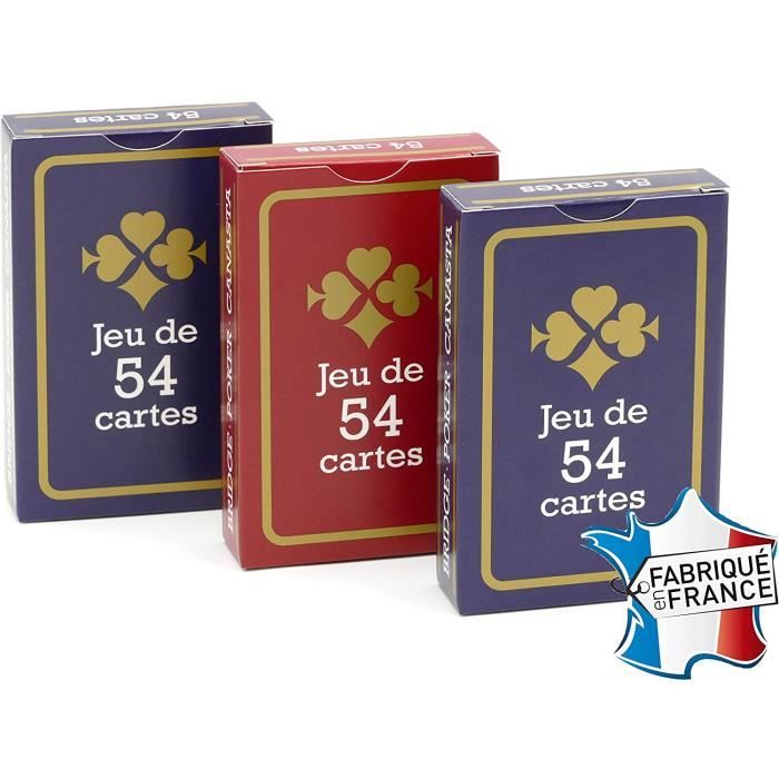 France Cartes - Jeu de 54 Cartes - Gauloise Bleue et Rouge - Lot de 10 :  : Jeux et Jouets
