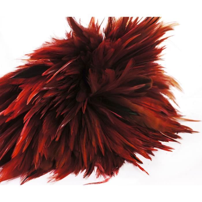Sac bordeaux marabou plumes pour cartes ou artisanat