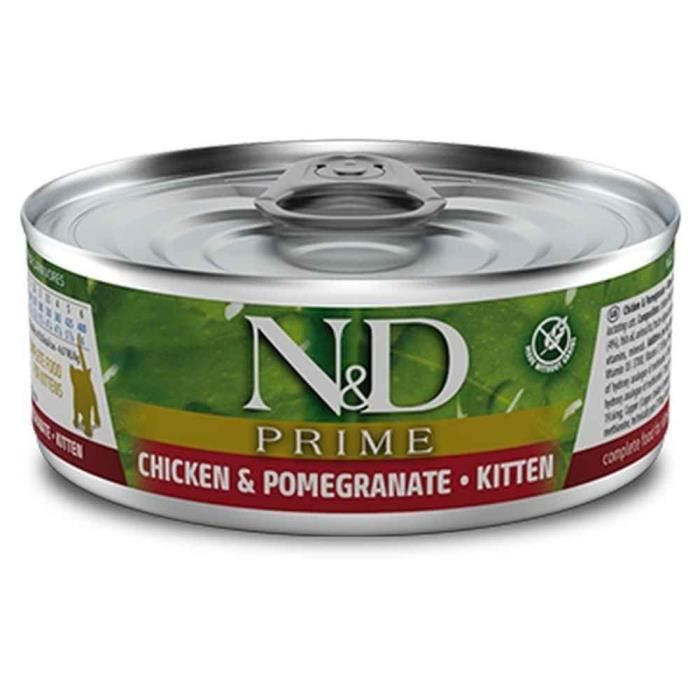 Meilleurs prix pour FARMINA N&D Cat Prime Chicken&Pomegranate Kitten - nourriture humide pour chat - 70 g