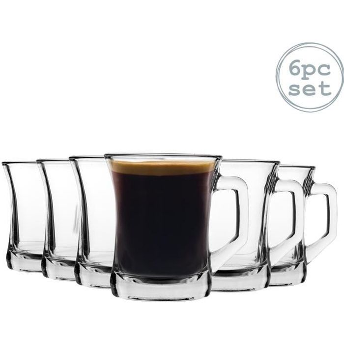 Service 6 Tasses à Café – Motif Golfe De Naples, Céramique Fine & Élégante