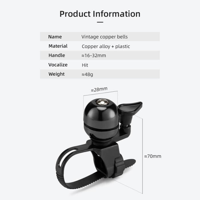 Klaxon De Vélo Enfant YeloYolker - Guidon 22mm - Son Agréable - Pour Vélo, Tricycle, Scooter - Design Mignon