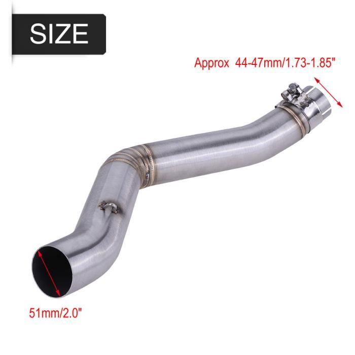 Tuyau Liaison Échappement Moto Qiilu Acier Inoxydable - Pour Honda NC700X/NC750X/S 2012-2017
