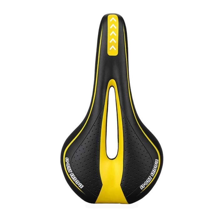 Vélo Selle de vélo Selle Gel rembourré souple Coussin respirante pour VTT Route VTT Vélo Jaune