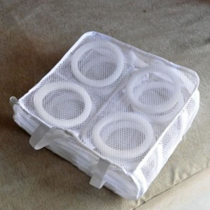 Sacs De Lavage Pour Chaussures - Lot De 2 - Réutilisables, Machine à Laver, Protection 360° - Gris