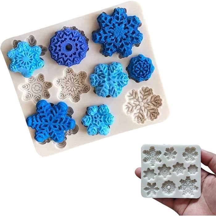 Lot De 3 Moules En Silicone Pour Résine Noël – Formes Sapin, étoile, Flocon, DIY Déco Suspendue