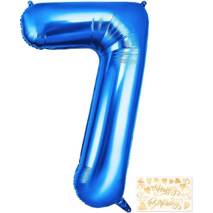 Décoration Garçon Anniversaire Fête Chiffre 7 Ballons En