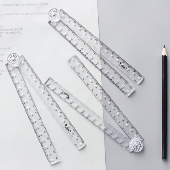 Regle - equerre,Règle pliante transparente en acrylique,30cm,outils de ...