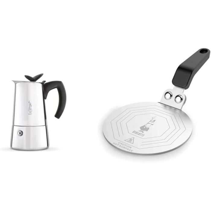 Bialetti Musa, Cafetiere, Acier inoxydable, 10 tasses & Assiette a