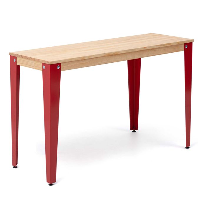 console  lunds 39x70x75cm  rouge-naturel. box furniture