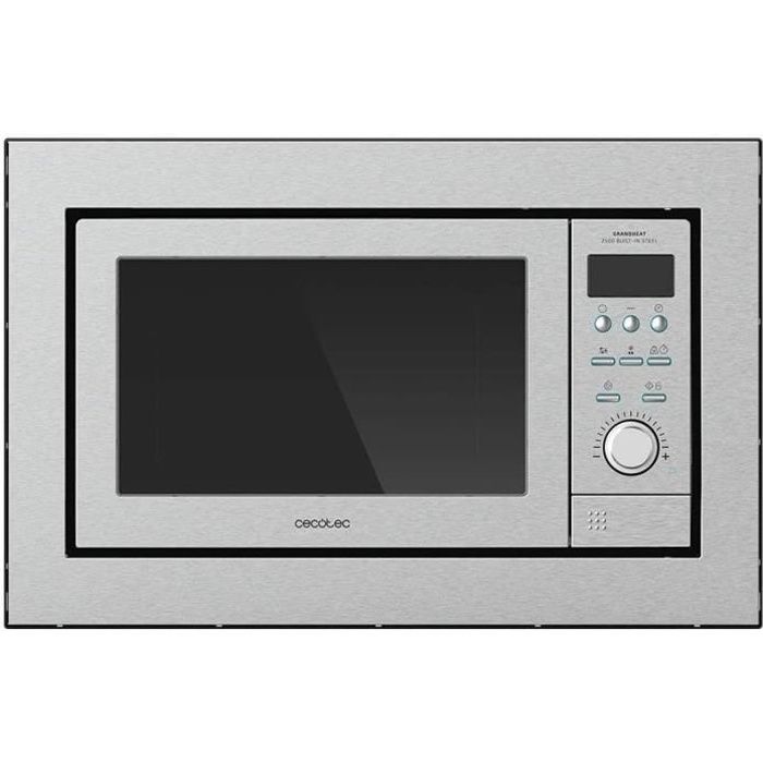Micro-ondes encastrable grill 25L - Cecotec - GrandHeat 2500 Built-In Steel - 900W - 10 fonctions