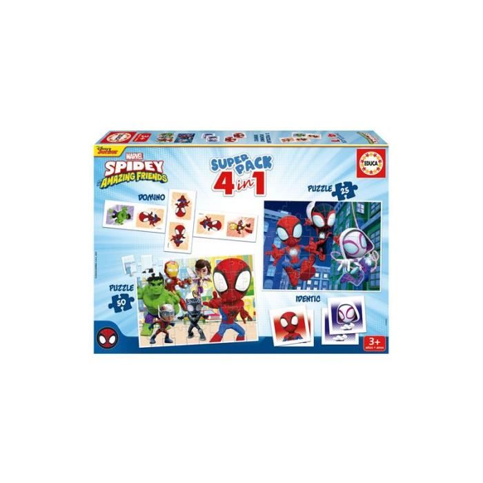 Coffret Multi-Jeux Educa Superpack Spidey & His Amazing Friends – 2 Jeux et 2 Puzzles
