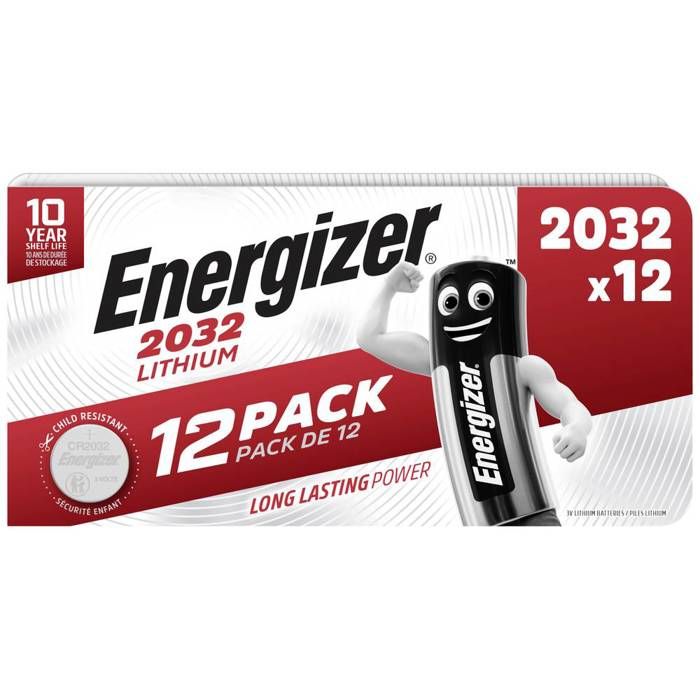 Pile bouton CR 2032 lithium Energizer 240 mAh 3 V 12 pc(s)