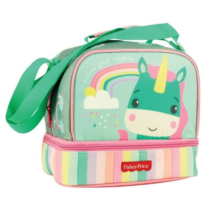 Sac gouter Fisher Price Licorne Verte 21 CM sac d jeuner
