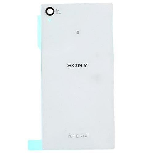 Vitre Arrière (cache Batterie) Pour Sony Xperia Z1 Compact - Blanc - Adhésif Pré-collé - Neuve