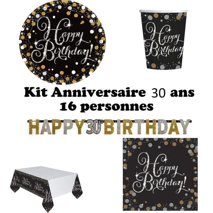 Mgs33 Anniversaire 30 Ans Complet décoration Table 16 Personnes (16