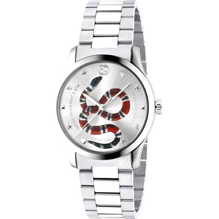GUCCI Montre Homme Quartz Bo ter et Brcelet en acier Cadran
