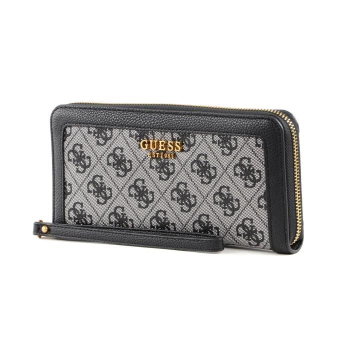 GUESS Zadie Logo Zip Around Wallet L Black Logo [203945] porte
