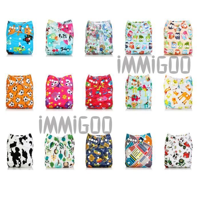 Immigoo Lot 15 Couches Lavables Te1 15 Inserts Microfibres Taille Reglable Achat Vente Couche Lavable 2009833052901 Soldes Sur Cdiscount Des Le 20 Janvier Cdiscount