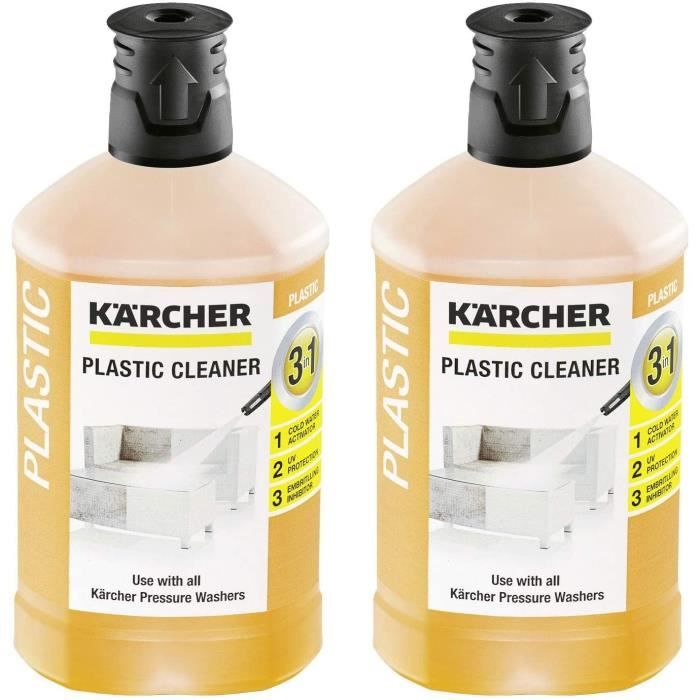 Lot de 2 nettoyants plastique 3 en 1 détergent pour Nettoyeur Haute Pression KARCHER 62957580*2 NFH786676